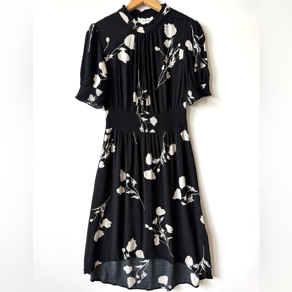 Ba&sh black and white floral Poppy midi dress - Picture 3 of 11